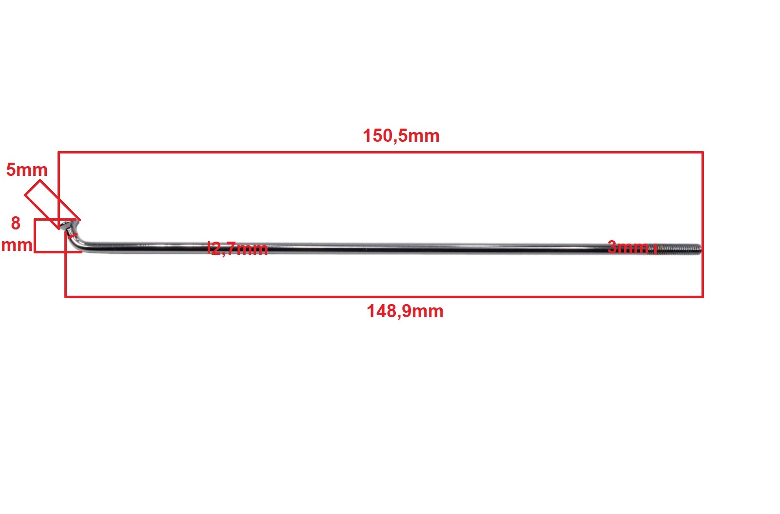 Szprychy koła Jawa 50 149x2,5mm 36szt. chromowane Duells