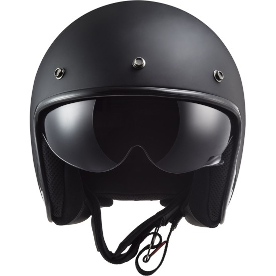 Kask otwarty LS2 OF601 BOB II Solid Matt Black homologacja ECE 22.06