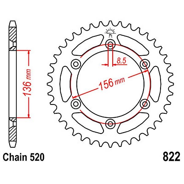 JT Zębatka tył 50z 520 Husqvarna Suzuki RGV Beta