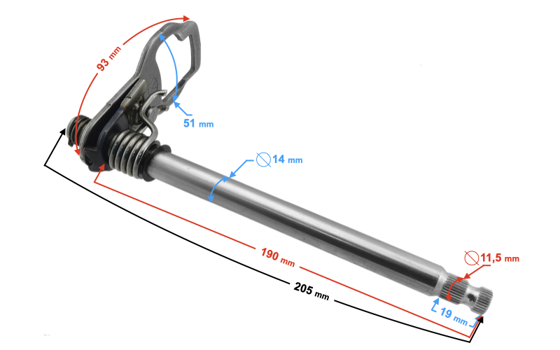 Wałek zmiany biegów motocykl Barton Classic 125