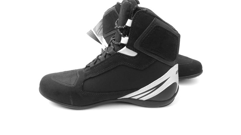 Buty motocyklowe do kostek BUSE czarno srebrne