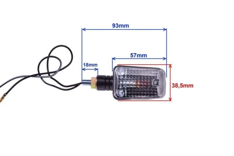 Kierunkowskaz mini czarny jasny krótki
