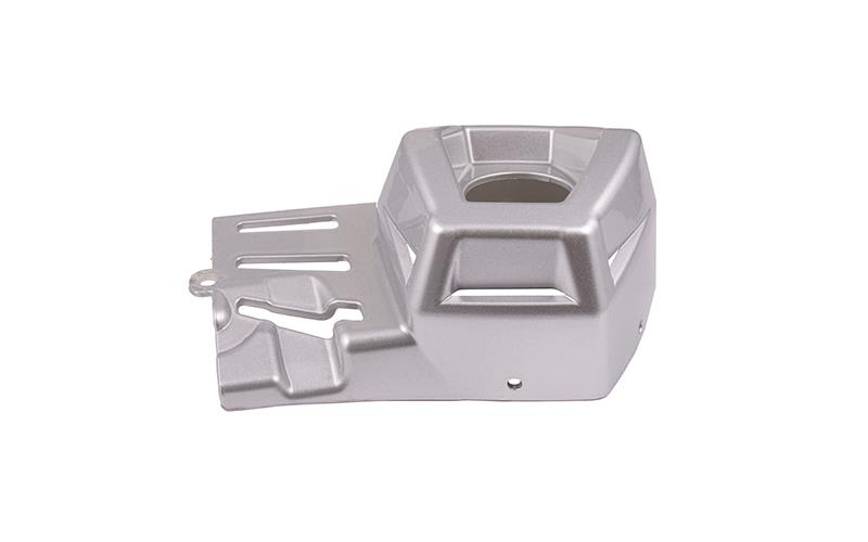 Obudowa Wylotu tłumika prawa srebrna do Barton Hyper 125