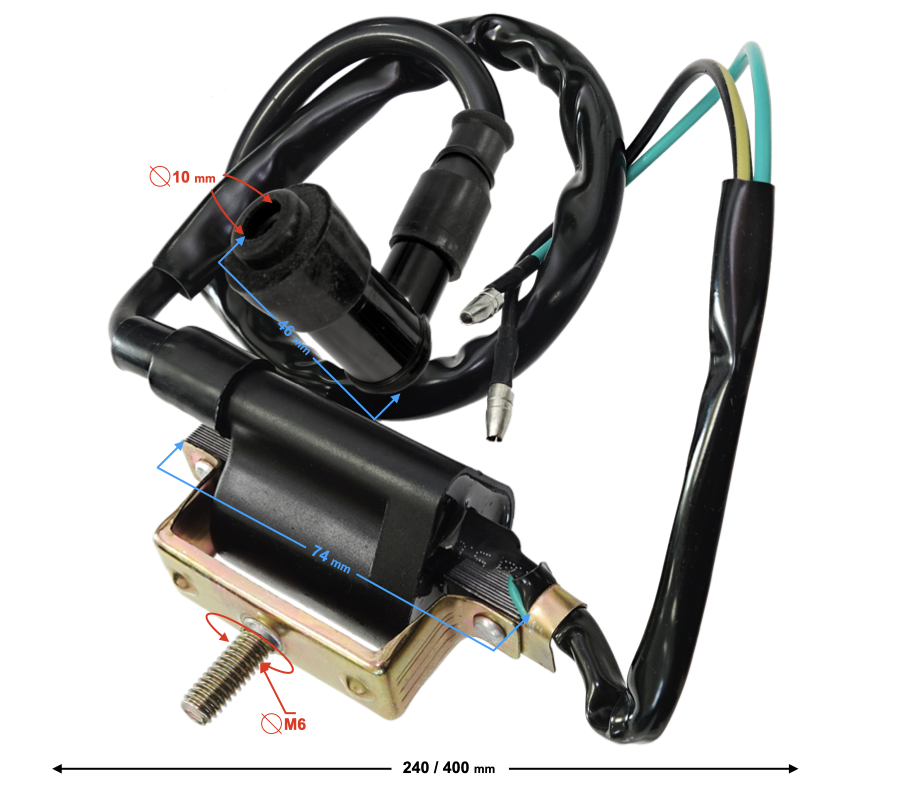 Cewka zapłonowa z fajką quad atv 110 skuter motorower