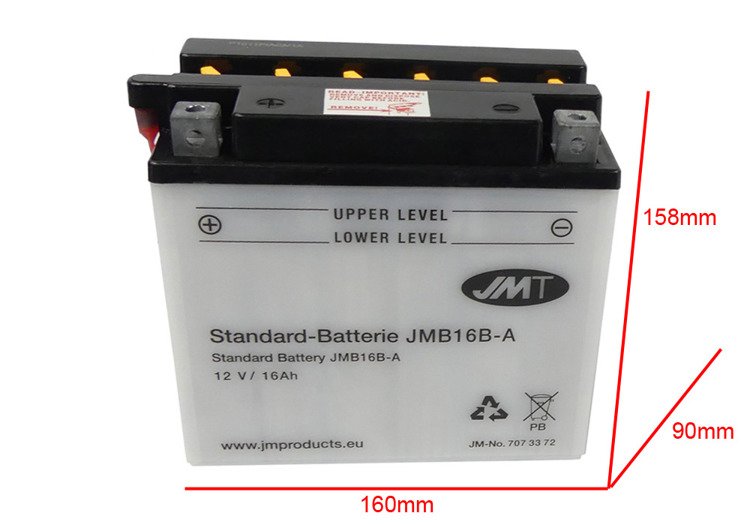 Akumulator motocyklowy jmt yb16b-a (cb16b-a) 16ah