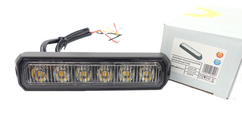 Lampa stroboskopowa 6LED 18W 12-24V R65 R10 ALR