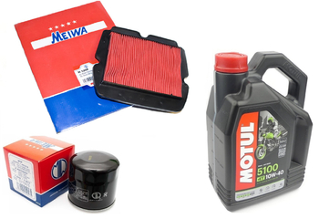 Filtr oleju powietrza olej HF204 Motul 5100 10w40 Honda GL1800 01-17r