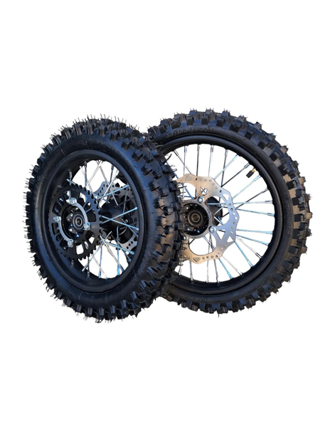 Koła 14/12 cali przód tył komplet pitbike MRF 120 140 RC Kayo TD125 TSD110