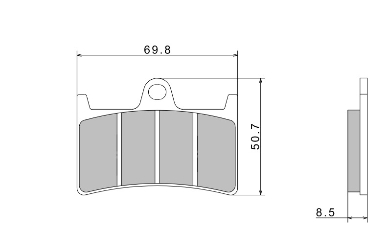 Nissin klocki hamulcowe KH252 / KH380 półmetaliczne