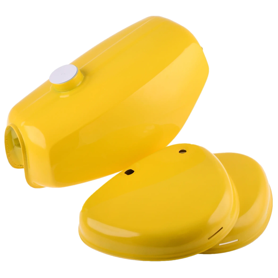 Zbiornik paliwa pokrywy boczne żółty premium Simson S51 S60 S70 DPR Classic