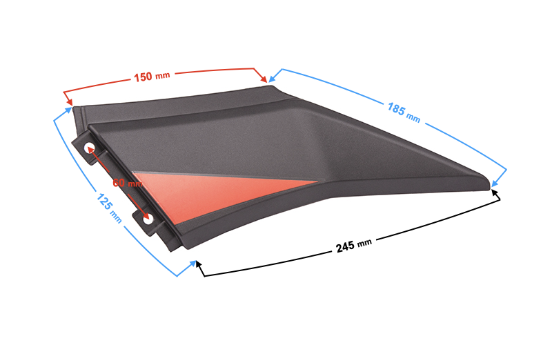 Obudowa łącznik prawy pomarańczowy do motocykla Barton Hyper