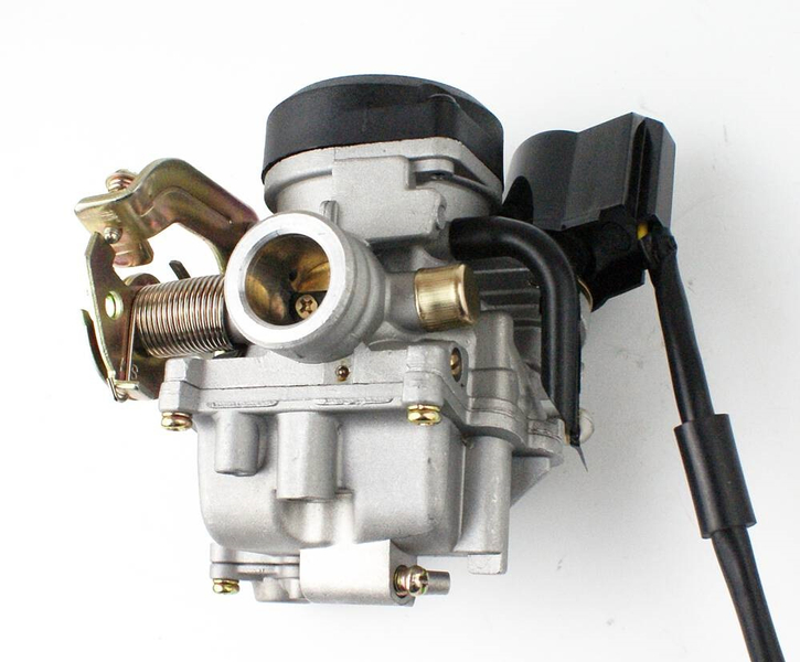 Gaźnik 4T GY6 50ccm pompka + plastikowa pokrywka