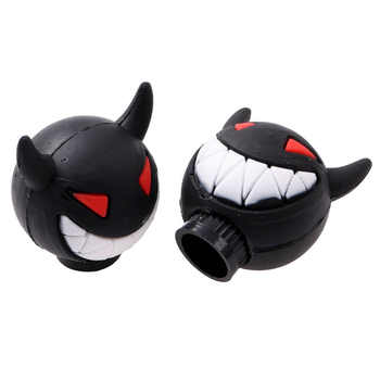 Nakrętka wentyla devil czarno biało czerwona 2 sztuki Racing Force