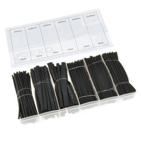 Koszulki termokurczliwe 6 rozmiarów 196szt.