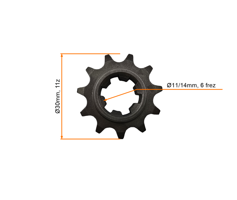 Zębatka przód do przekładni 11z T8F pocket bike