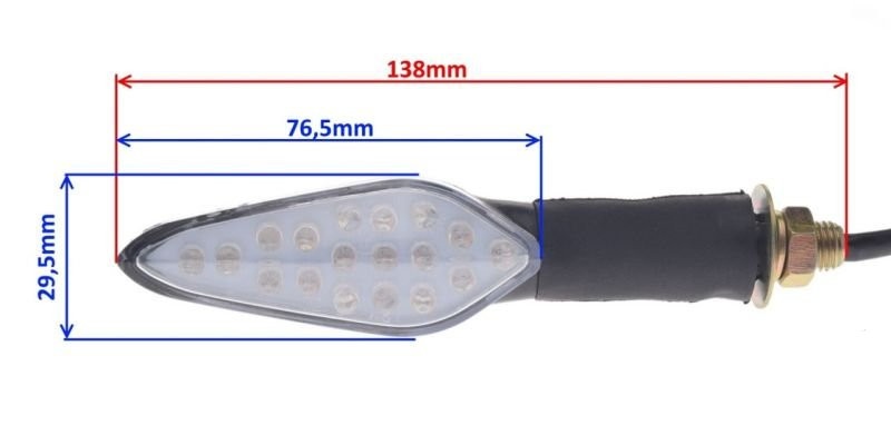 Kierunkowskazy Led tył Junak 126 M10 x 1.25 homologacja E24