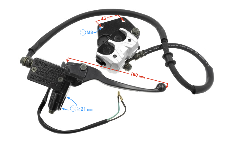Kompletny zestaw hamulcowy przedni Barton Falcon