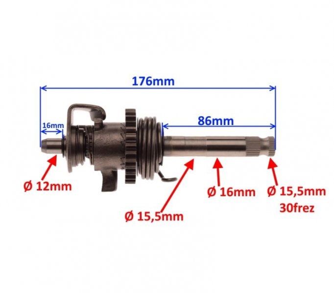 Wałek Rozrusznika Zipp VZ-2 125ccm Junak 123