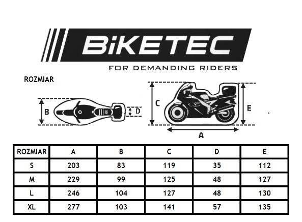 Pokrowiec motocyklowy z kufrem S BIKETEC AQUATEC