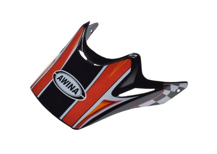 Daszek kasku enduro awina aj032 czerwono-czarny