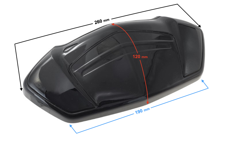 Obudowa oparcia skuter Barton Energy czarna