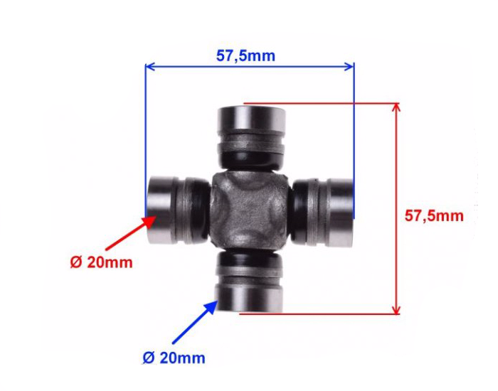 Krzyżak wału napędowego kardana atv quad 4 x 20