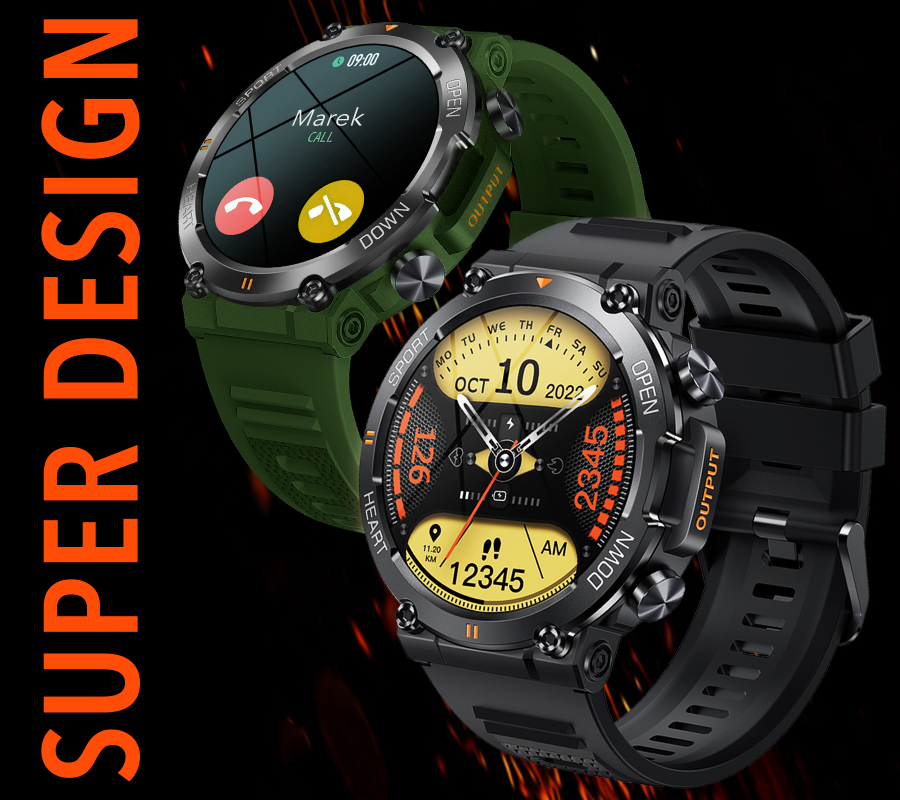 Smartwatch zegarek Rubicon RNCE95 czarny Bluetooth