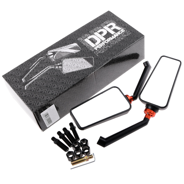 Lusterka uniwersalne M8 M10 czarne solidna konstrukcja DPR Performance