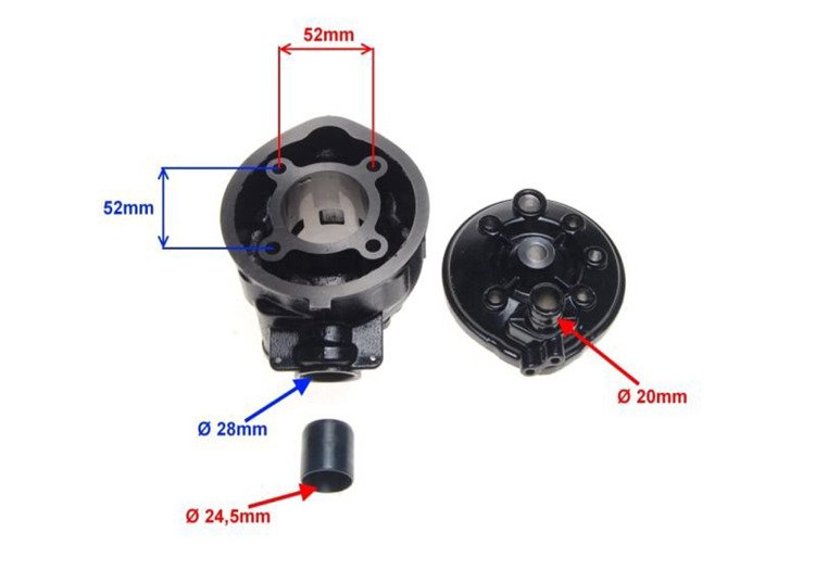 Cylinder głowica tłok yamaha aprilia am6 2t 70 47m