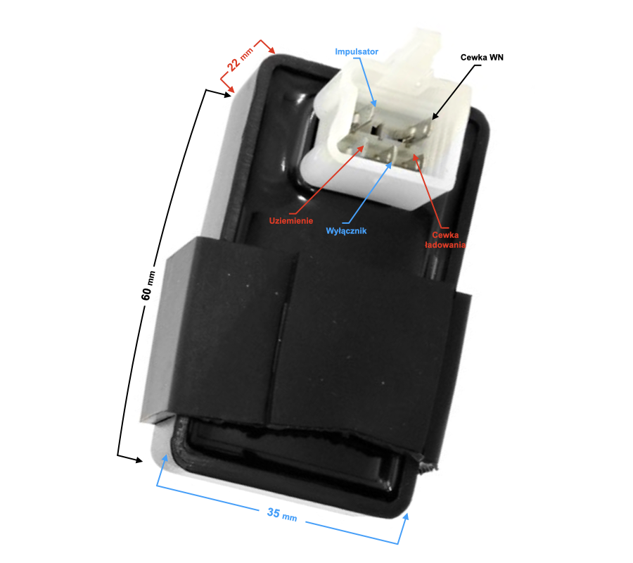 Moduł zapłonowy do motoroweru Barton Fighter 1 kostka 5 PIN