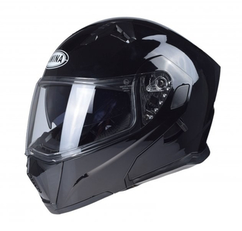 Kask szczękowy Awina JK906 czarny z blendą homologacja ECE 22.06