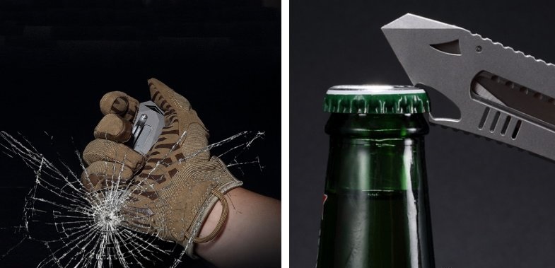 Nitecore nóż tytanowy wielofunkcyjny otwieracz wybijak japońskie ostrze