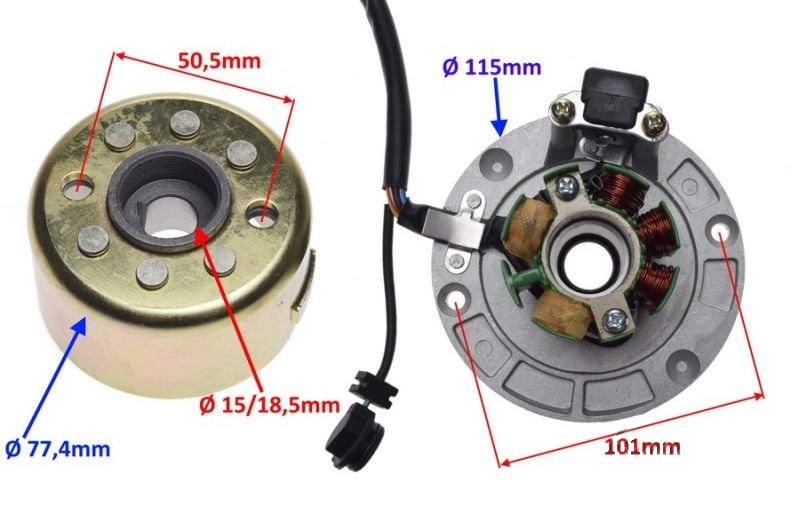 Stator iskrownik koło magnesowe silnik ZS154FMI-2