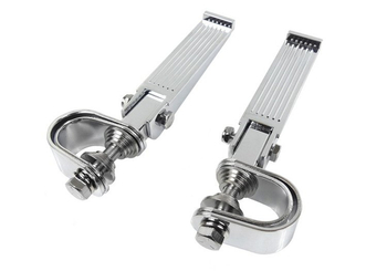 Podnóżki podnóżek na gmole paski ryflowane chrom