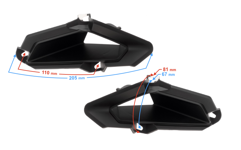 Komplet obudów lamp przednich do Barton B-max