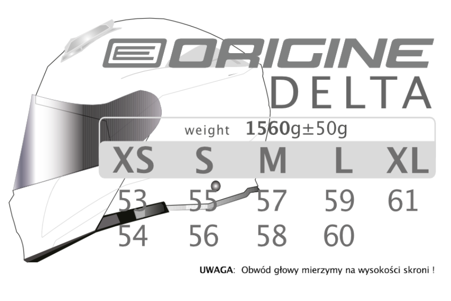 Kask DELTA BASIC SOLID Gloss White ORIGINE