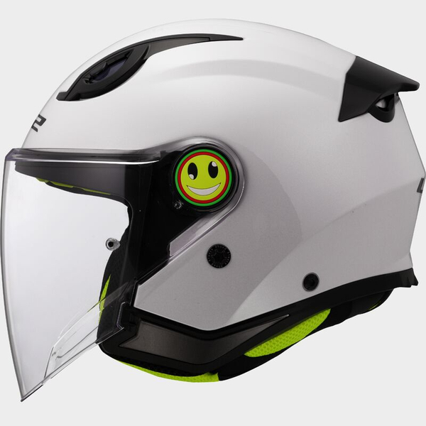 Kask dziecięcy LS2 OF622 Funny II Junior Solid White homologacja ECE 22.06