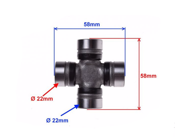 Krzyżak wału napędowego kardana atv quad 4x22