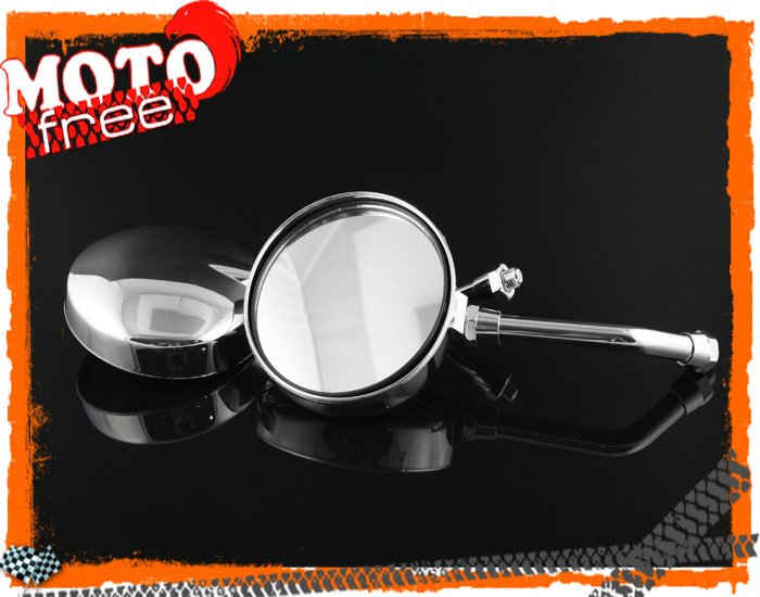 Lusterka lusterko stylowe okrągłe duże chrom 10mm