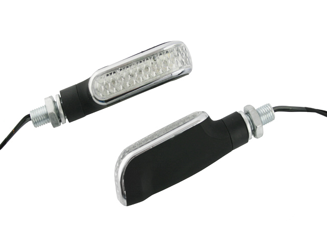 Kierunkowskaz kierunki 10 led chrom czarny mat 12v