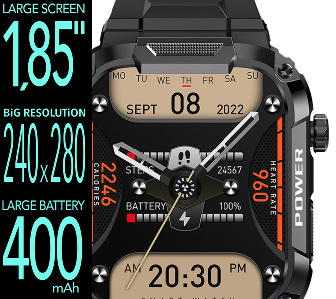 Smartwatch zegarek Rubicon męski RNCF07 żółty