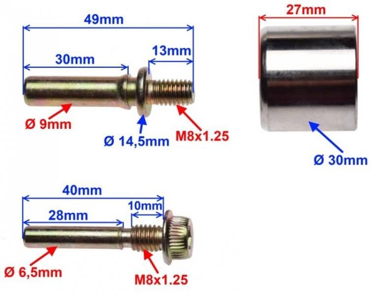 Zestaw naprawczy zacisku hamulca GY6 4T Junak Router Zumico Zipp Motowell