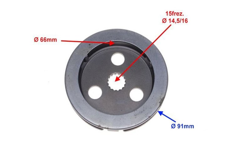 Sprzęgło jednokierunkowe 2t 16mm hurricane keeway