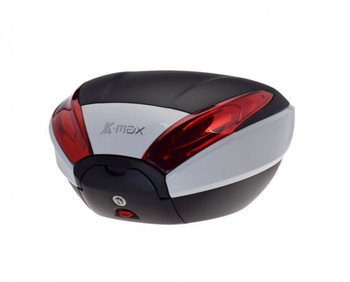 Kufer k-max z płytą montażową czarno biały 40l