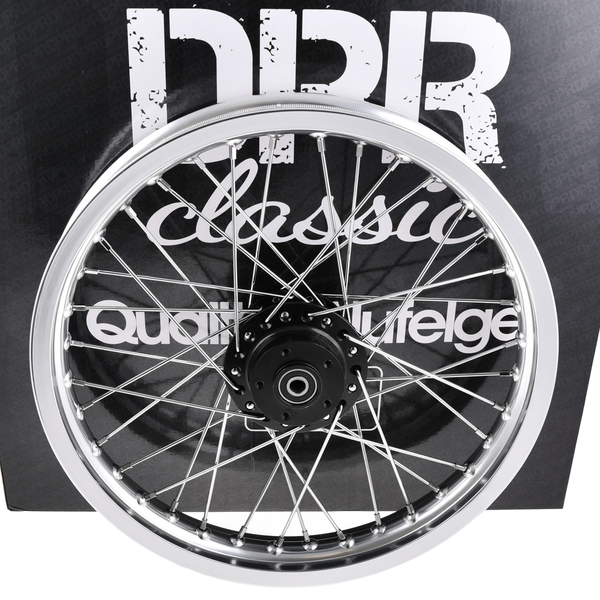 Koło jezdne 1,85x16 Simson S51 alu szprychy chrom DPR