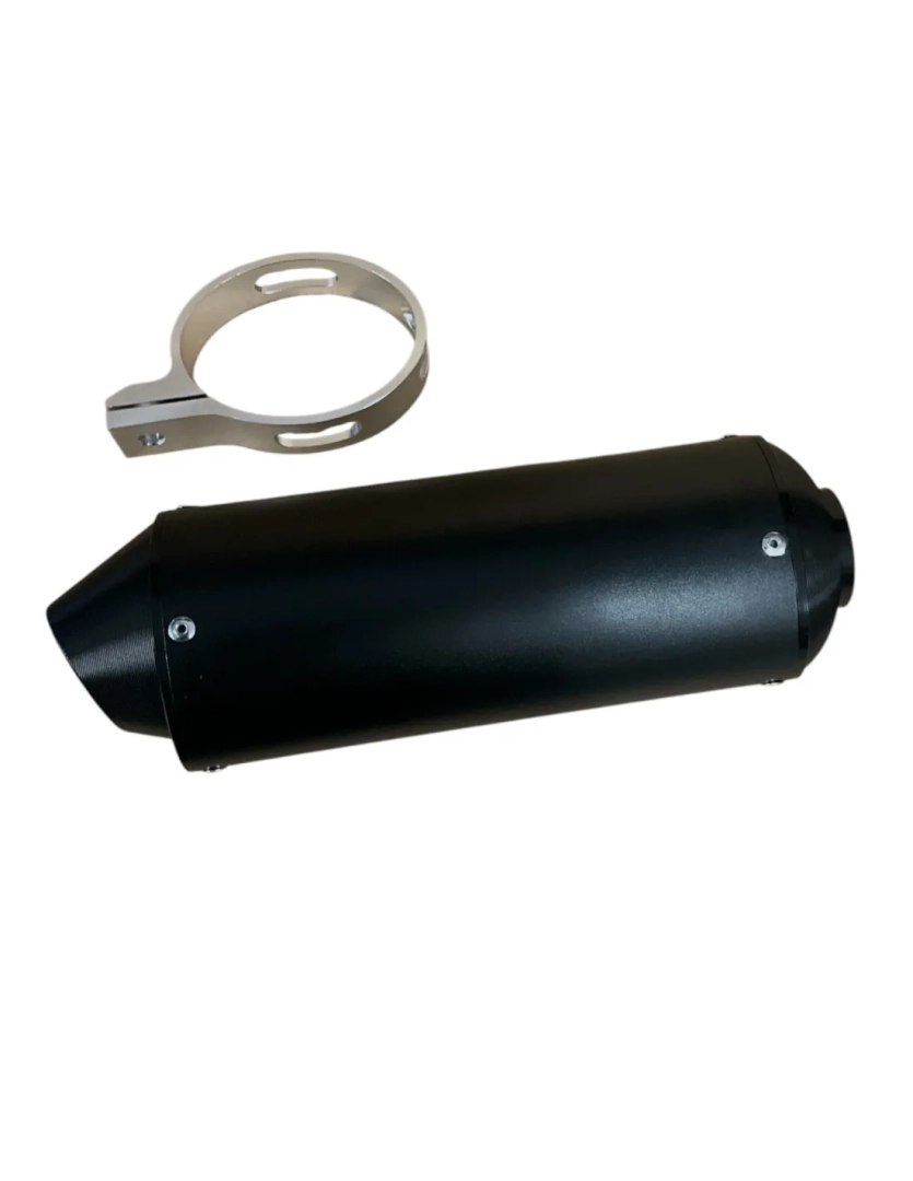 Tłumik owalny 38mm czarny pitbike MRF 120 SM TTR 140 HQ RC SM TTR 160-R SM