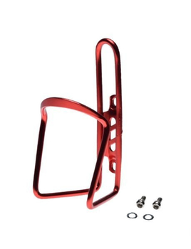 Koszyk na bidon rowerowy uchwyt aluminium czerwony