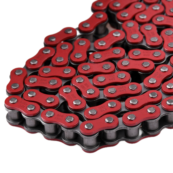 Łańcuch napędowy 140 ogniw 428H czerwony wzmocniony DPR Performance