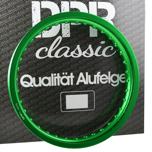Obręcz koła aluminiowa zielona 2,15x16 Simson MZ ETZ DPR Classic