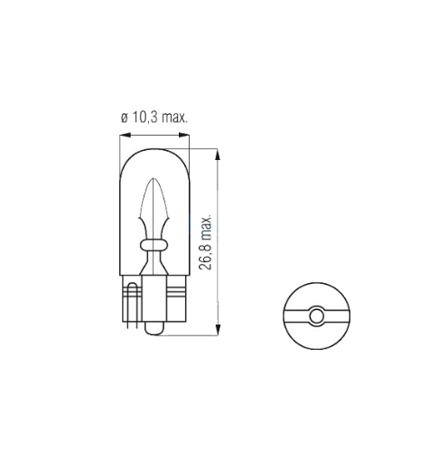 Żarówka Bosma 12V 3W T10 W3W (1970)